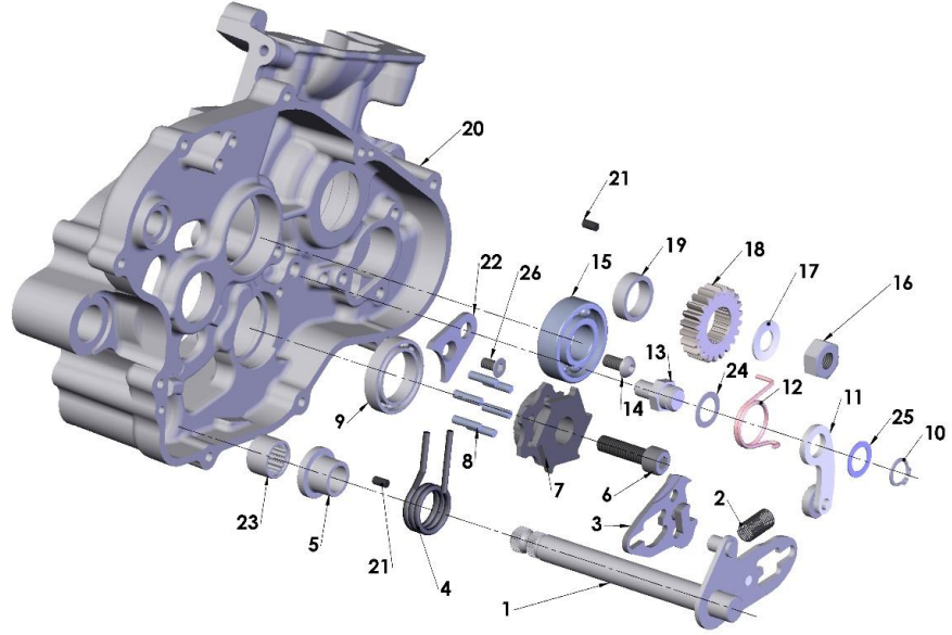 2018 Cobra CX65 Parts - Engine - Shift Mechanism