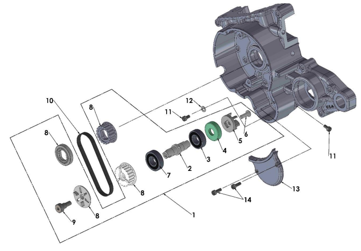 2019 Cobra 50JR Parts - Engine - Water Pump