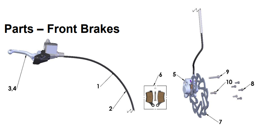 2019 Cobra 50JR Parts - Front Brakes