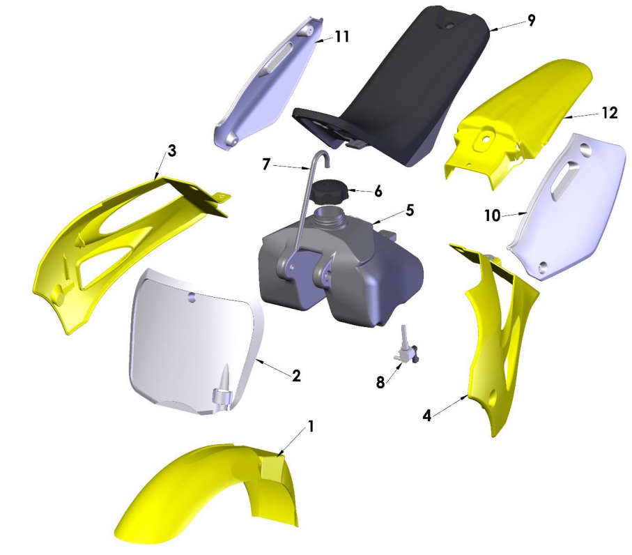 2019 Cobra 50JR Parts - Plastic & Seat