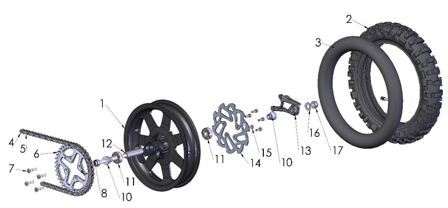 2019 Cobra 50JR Parts - Rear Wheel