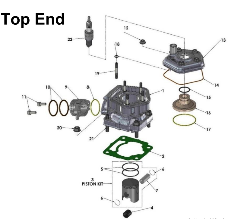 2019 Cobra 50P3 Parts - Engine - Top End