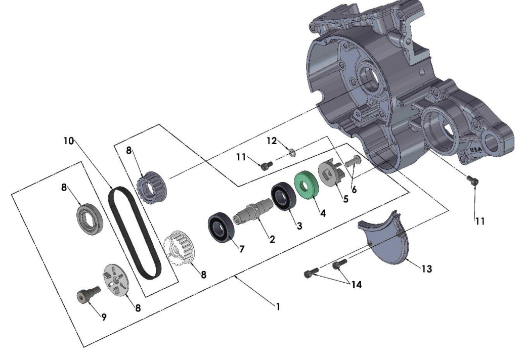 2019 Cobra 50P3 Parts - Engine - Water Pump