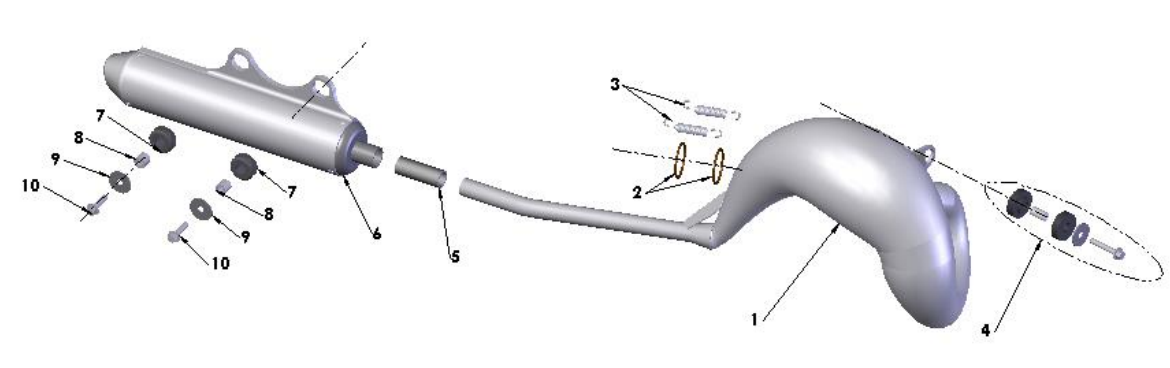 2019 Cobra 50P3 Parts - Exhaust System