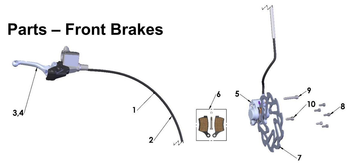 2019 Cobra 50P3 Parts - Front Brakes