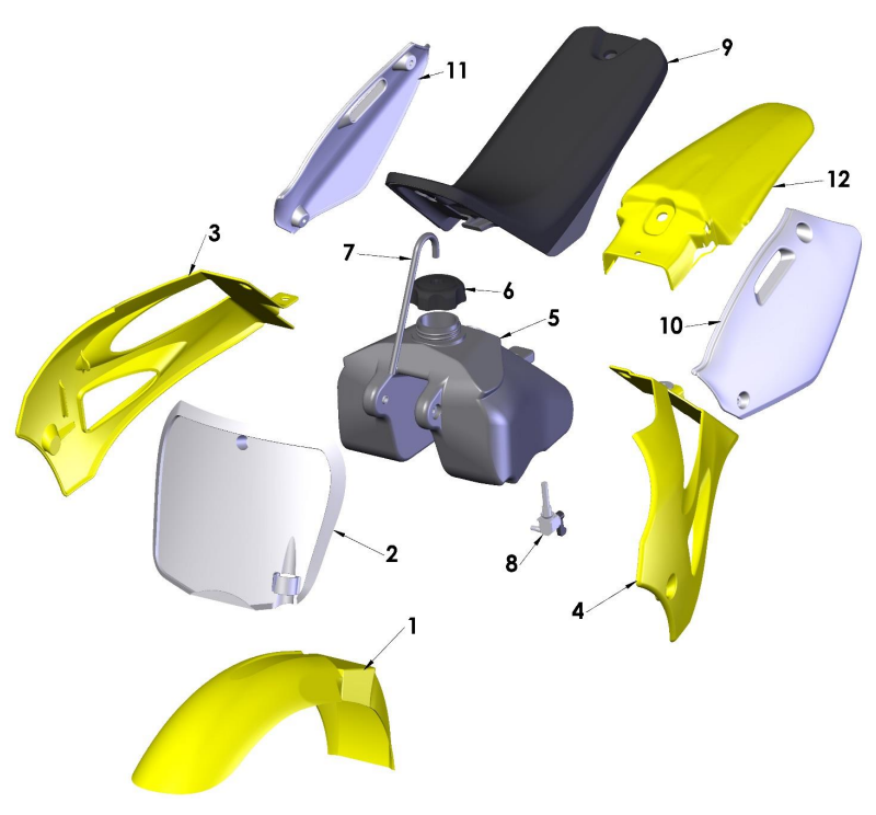 2019 Cobra 50P3 Parts - Plastic & Seat