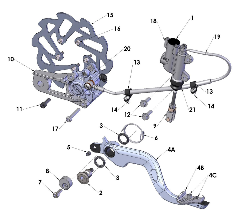 2019 Cobra 50P3 Parts - Rear Brake