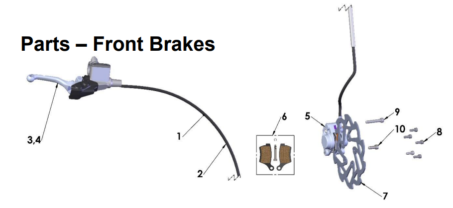 2019 Cobra 50SR (King) Parts - Front Brakes