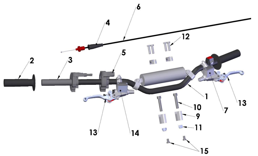 2019 Cobra CX65 Parts - Bars and Controls