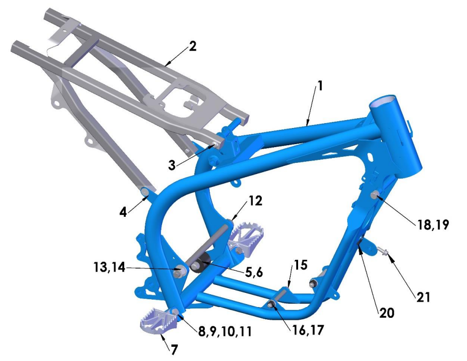 2019 Cobra CX65 Parts - Frame