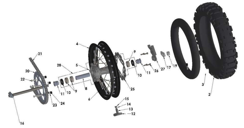 2019 Cobra CX65 Parts - Rear Wheel