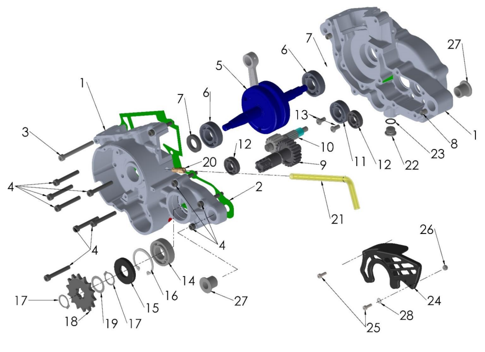 2020-CX50-King Parts- Engine- Bottom End and Transmission