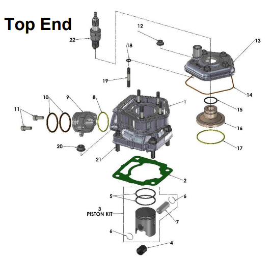 2020-CX50FWE Parts- Engine- Top End