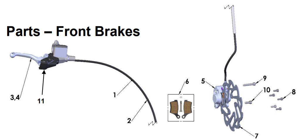 2020-CX50FWE Parts- Front Brakes