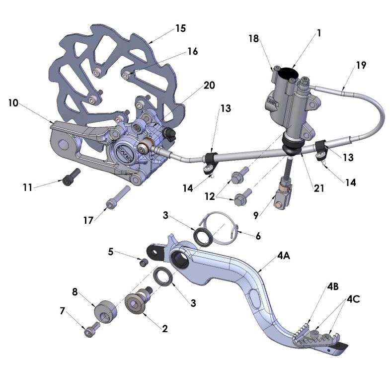 2020-CX50FWE Parts- Rear Brake