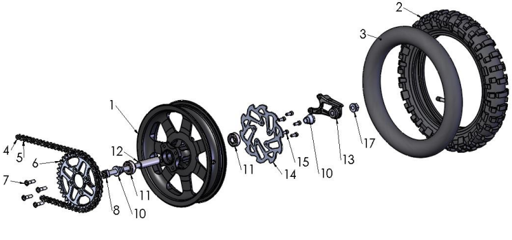 2020-CX50FWE Parts- Rear Wheel