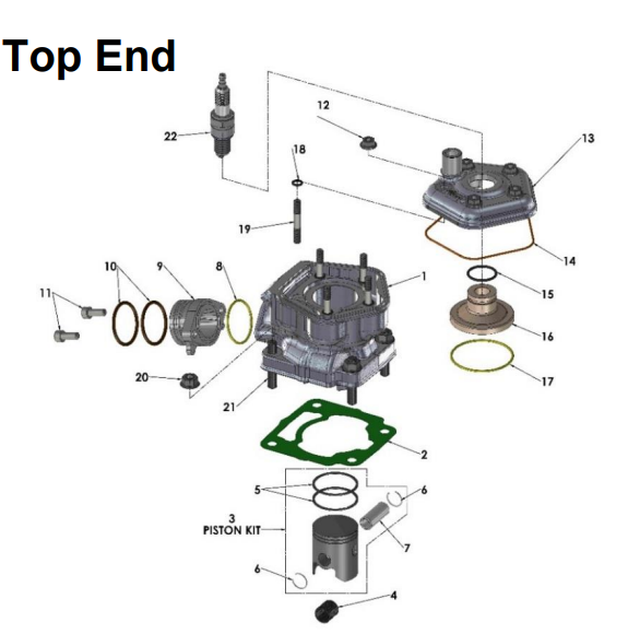 2020-CX50JR Parts- Engine- Top End