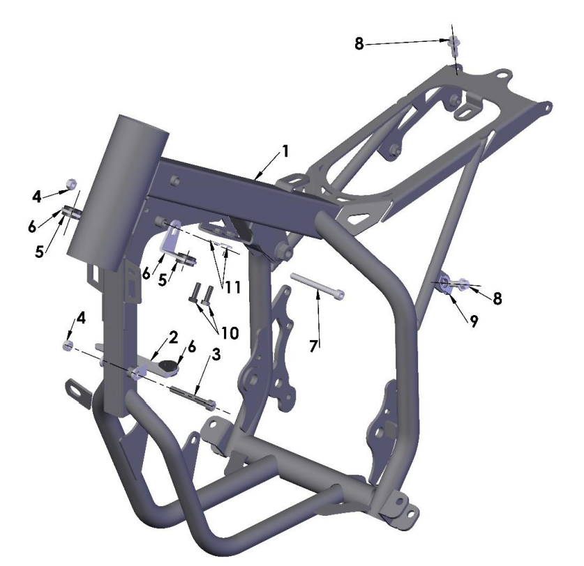 2020-CX50JR Parts- Frame- Mounting Hardware II