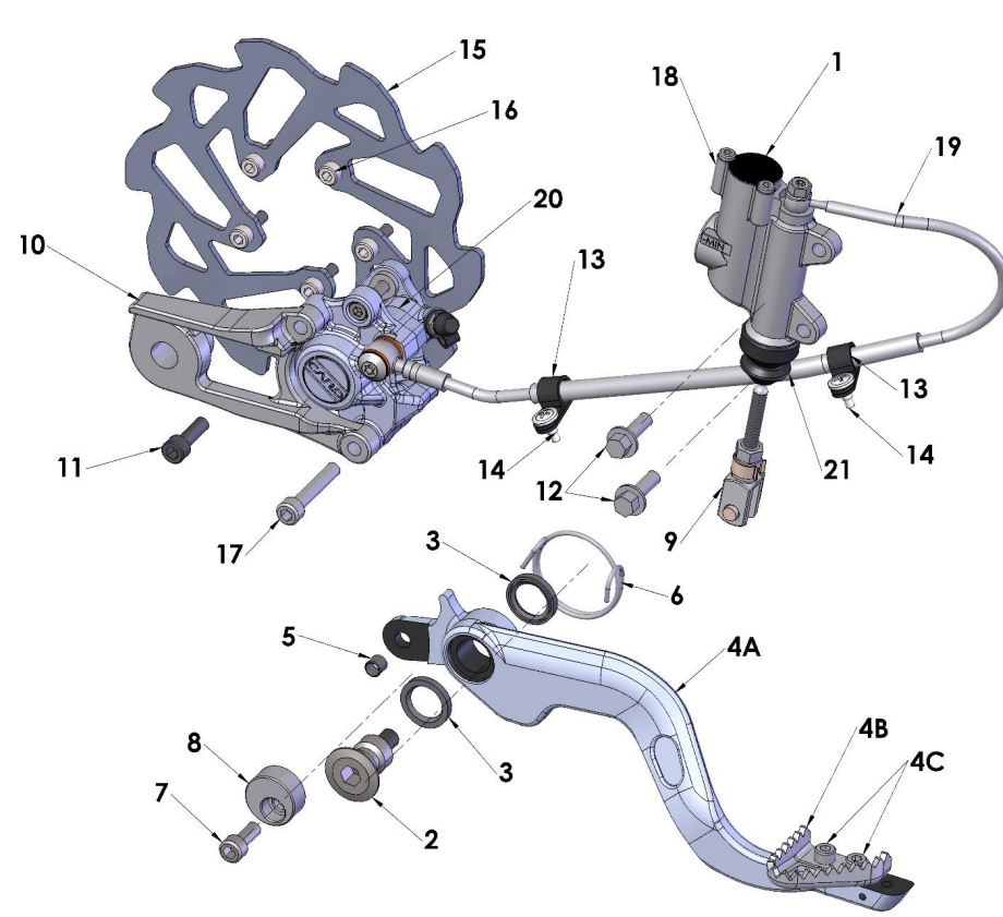 2020-CX50JR Parts- Rear Brake