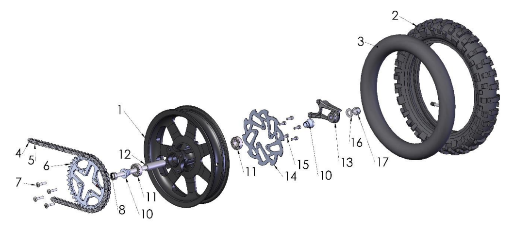 2020-CX50JR Parts- Rear Wheel