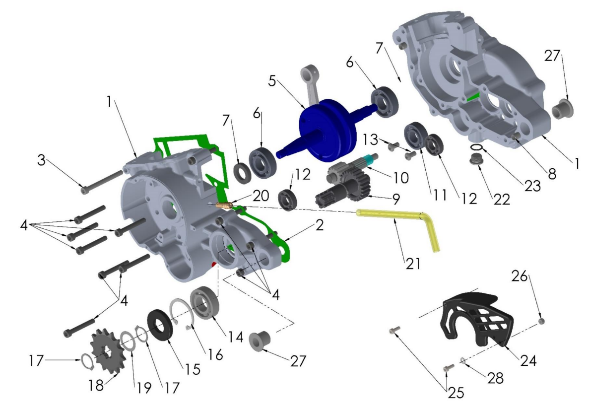 2020-CX50P3 Parts- Engine- Bottom End and Transmission