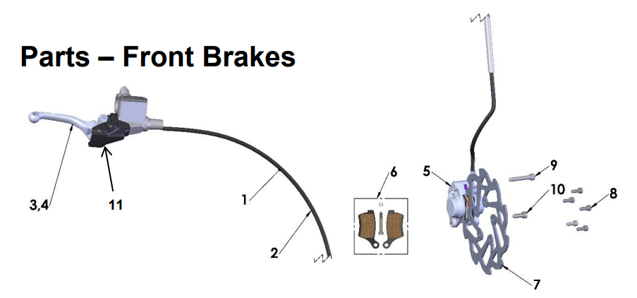 2020-CX50P3 Parts- Front Brakes