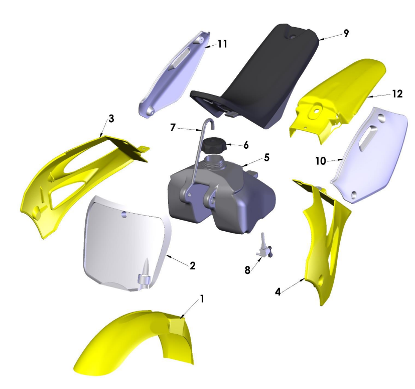 2020-CX50P3 Parts- Plastic & Seat