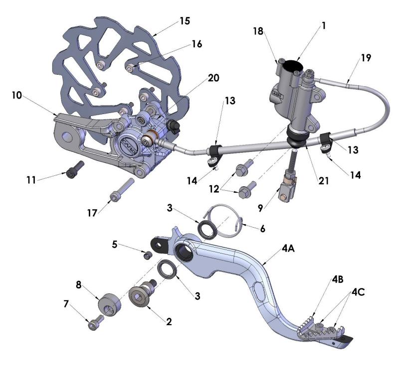 2020-CX50P3 Parts- Rear Brake