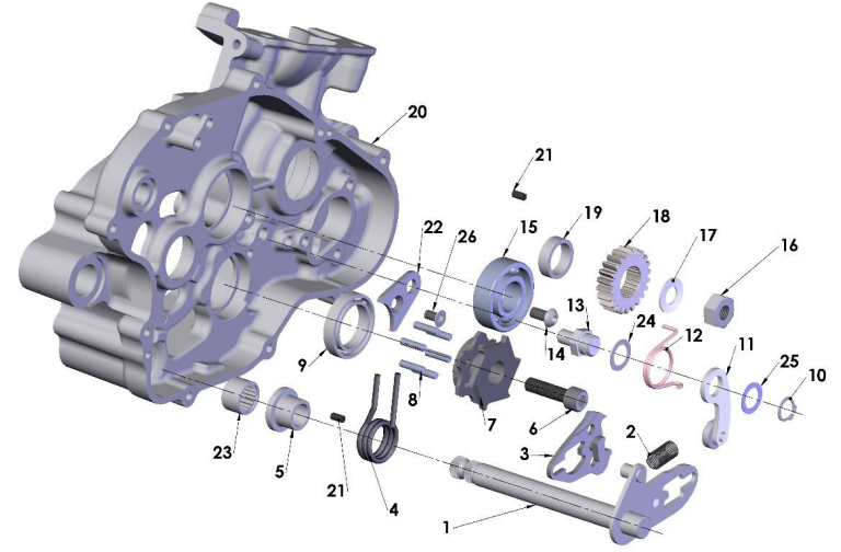 2020-CX65 Parts- Engine- Shift Mechanism