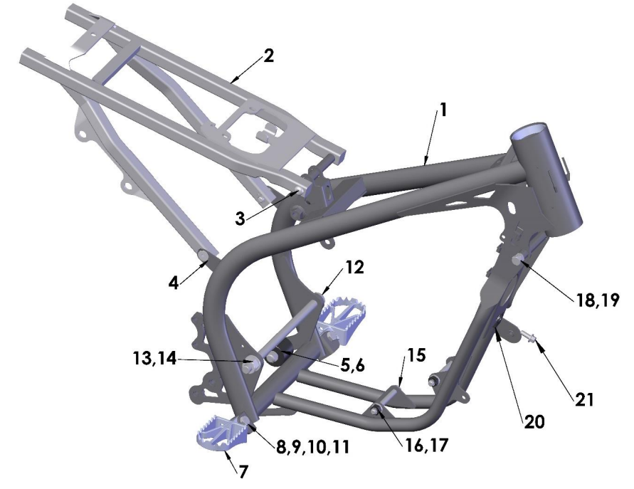 2020-CX65 Parts- Frame