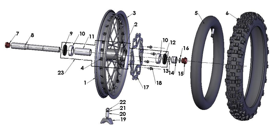 2020-CX65 Parts- Front Wheel