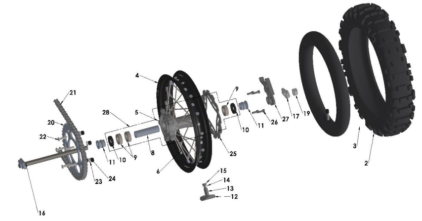 2020-CX65 Parts- Rear Wheel