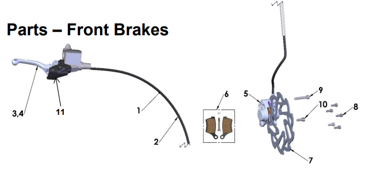 2021-CX50JR Parts- Front Brakes