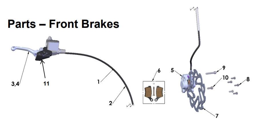 2021-CX50P3 Parts- Front Brakes