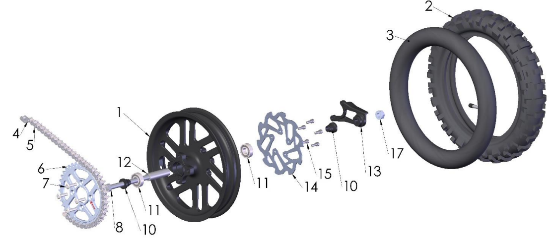 2021-CX50SRx-FWE Parts- Rear Wheel