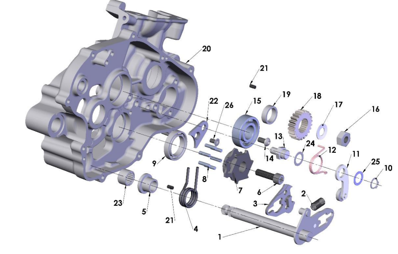 2021-CX65 Parts- Engine- Shift Mechanism