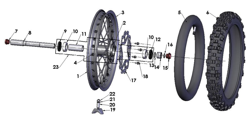 2021-CX65 Parts- Front Wheel