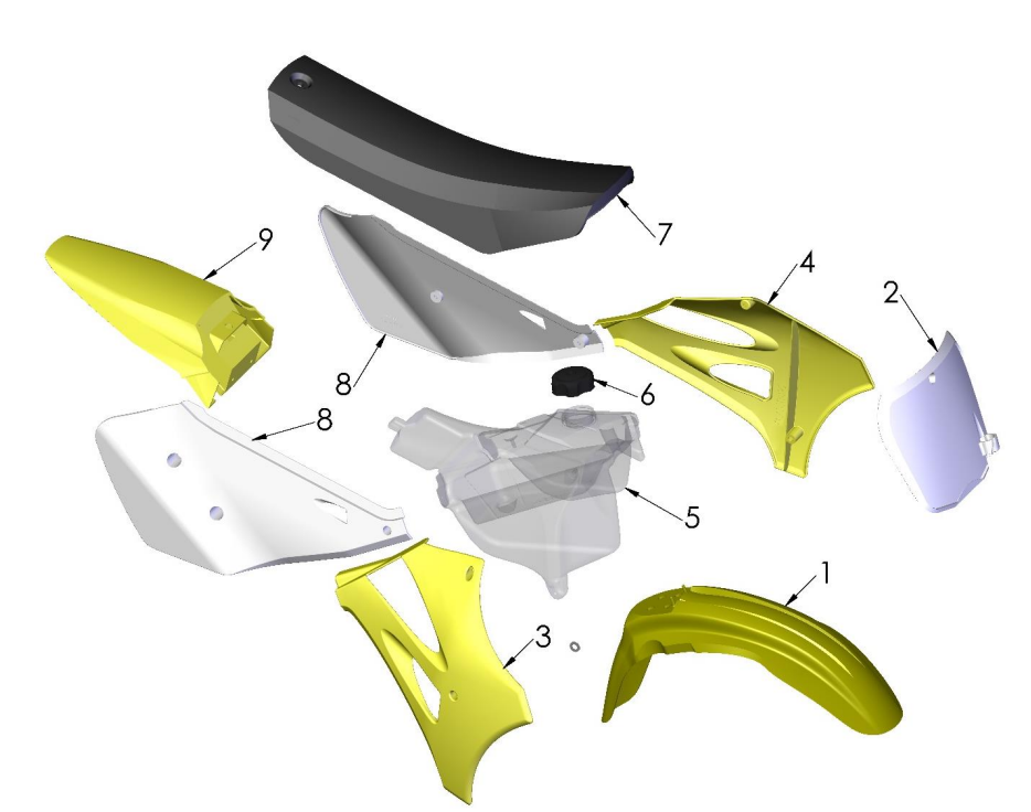 2021-CX65 Parts- Plastic Bodywork & Seat