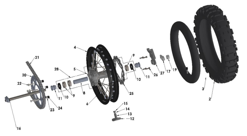 2021-CX65 Parts- Rear Wheel