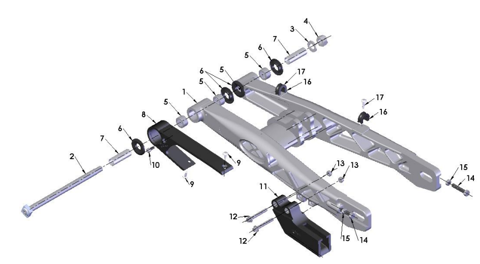 2021-CX65 Parts- Swingarm Assembly