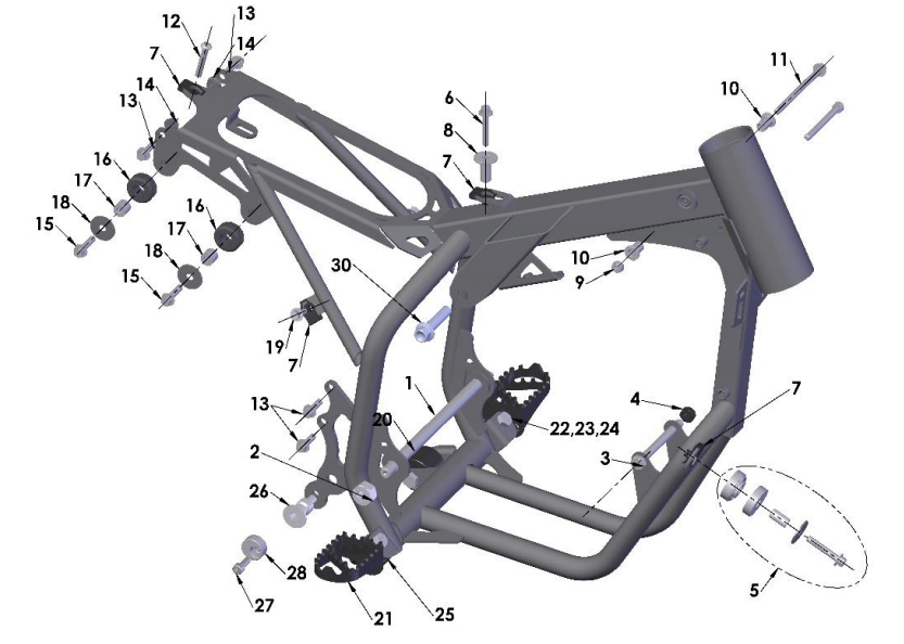 2022-CX50JR Parts- Frame- Mounting Hardware I