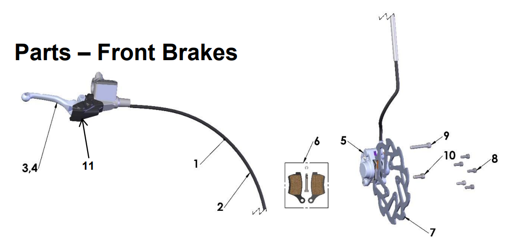 2022-CX50JR Parts- Front Brakes