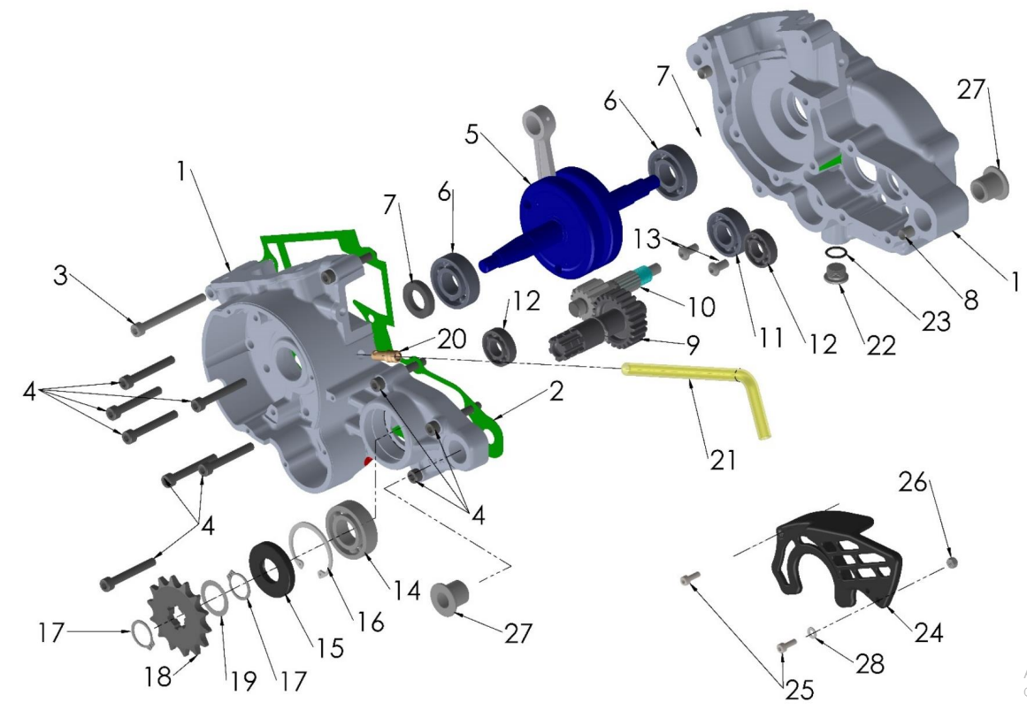 2022-CX50P3 Parts- Engine- Bottom End and Transmission