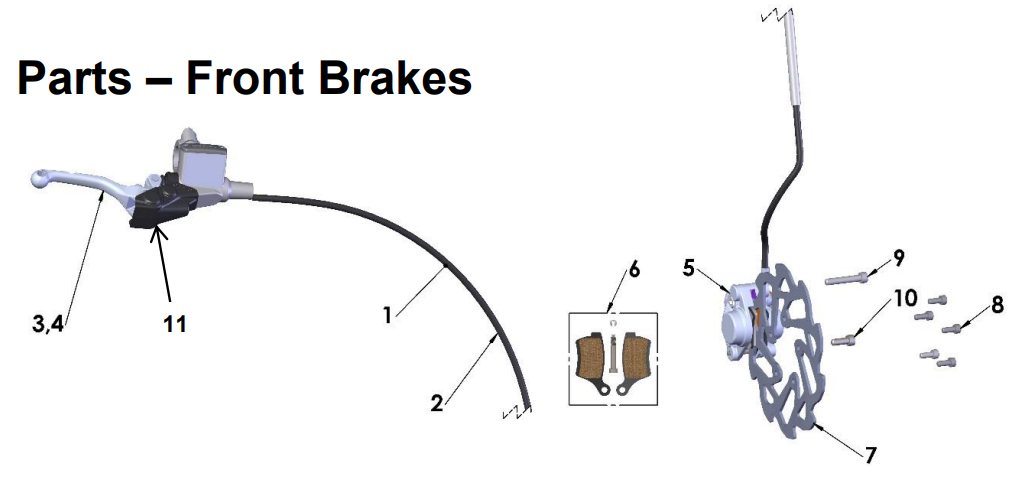 2022-CX50P3 Parts- Front Brakes