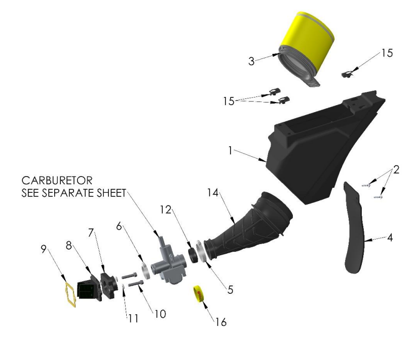 2022-CX50SR-KING Parts- Airbox & Inlet System