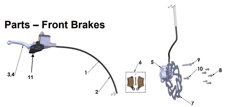 2022-CX50SR-KING Parts- Front Brakes