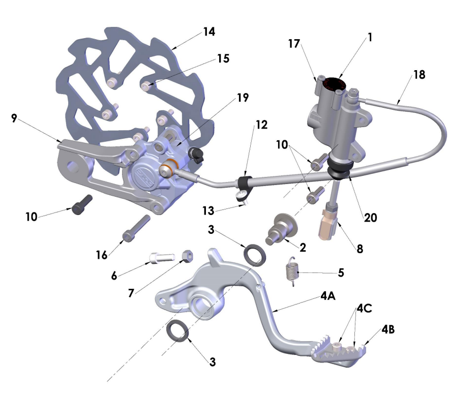 2022-CX50SR-KING Parts- Rear Brake