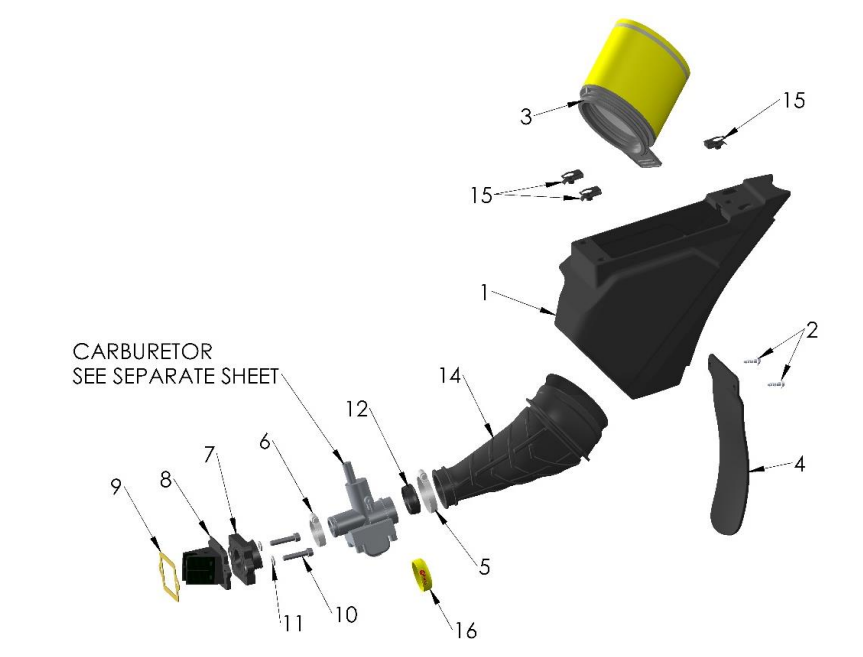 2022-CX50SRx-FWE Parts- Airbox & Inlet System