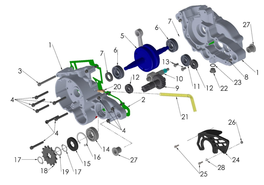 2022-CX50SRx-FWE Parts- Engine- Bottom End and Transmission