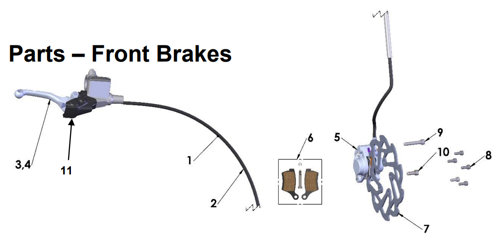 2022-CX50SRx-FWE Parts- Front Brakes